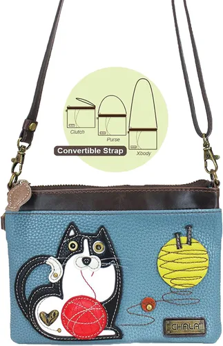 Miniatura 44 de CHALA Mini bandolera/bolso con correa convertible elegante, compacto, versátil