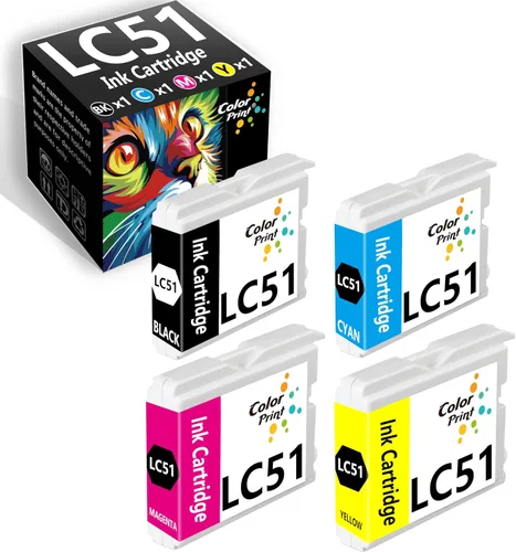 Cartuchos de tinta compatibles LC51 de repuesto para Brother LC 51 LC51 para impresora MFC-665CW MFC-885CW MFC-465CN MFC-5460CN MFC-240C MFC-230C