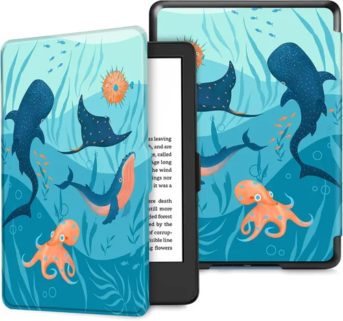 Miniatura 10 de Fintie Slimshell - Funda para Kindle de 6 pulgadas (11ª generación, versión 2024/2022), funda ligera de piel sintética con apagado y encendido Negro