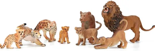 Miniatura 8 de Juguetes de figuras de animales de zoológico de safari, 14 piezas realistas de animales de la selva, animales africanos de plástico salvajes