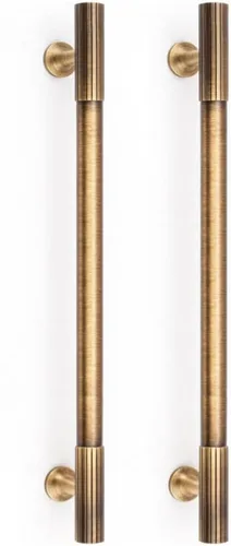 Miniatura 24 de RZDEAL - 4 tiradores dorados de gabinete de latón macizo, centros de agujeros de 3 pulgadas, para manijas de gabinete de cocina, cajón, baño