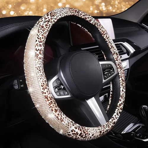 Miniatura 9 de Cobertor de volante Autoyouth resistente, antideslizante, grueso, elegante, de agarre excelente, no tóxico, tamaño estándar 15 pulgadas, Negro