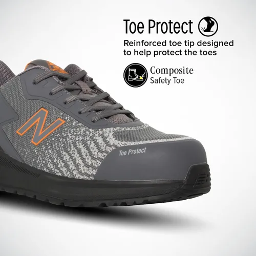 Miniatura 3 de New Balance Botas industriales Speedware con punta compuesta para hombre, grisnaranja, 10.5 de ancho