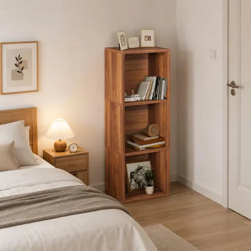 Miniatura 8 de Librería, estantería, estantes de almacenamiento independientes, estantería abierta para dormitorio, estantería pequeña para sala de estar y oficina