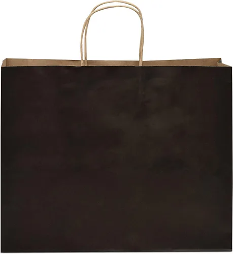 Miniatura 9 de Prime Line Packaging Bolsas de papel negras, bolsas de regalo grandes con asas, bolsas de papel kraft para minoristas, boutique, compras, a granel