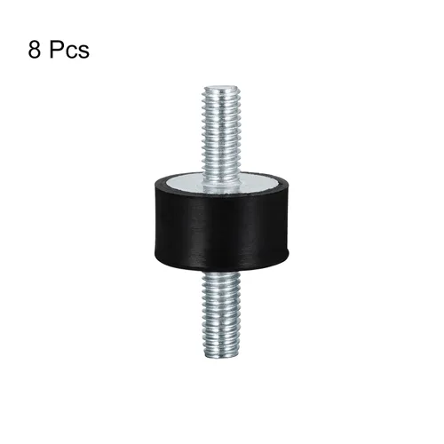 Miniatura 3 de uxcell Soportes de goma M6x18mm, 8pcs Anti Vibración Aislador Studs Amortiguador Macho para Compresores de Aire, Motor de Garaje, Motores Diesel