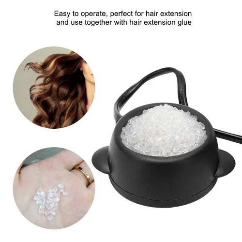 Miniatura 5 de Mini olla caliente de temperatura constante, pegamento para extensión de cabello, olla de fusión ligera y portátil, peluca de calor, estufa