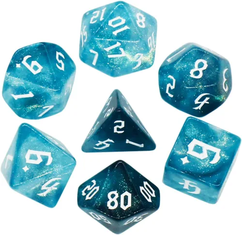 Miniatura 9 de Juego de dados Mini DND de 0.394 in, 15 juegos de dados poliédricos RPG (105 piezas) para MTG, RPG, D&D Dungeons and Dragons Juego de rol