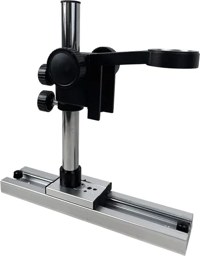 Miniatura 6 de Base de riel deslizante para microscopio estéreo, riel deslizante móvil para soporte de microscopio, base universal de escritorio para soporte