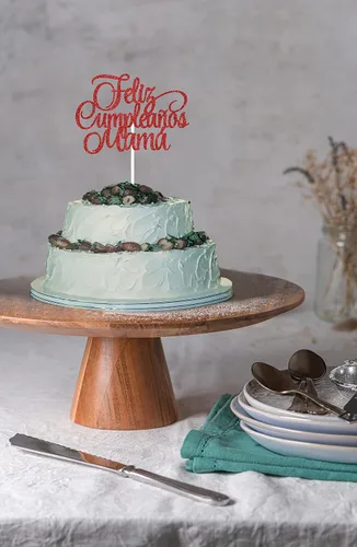 Miniatura 7 de Decoración para tartas con texto en inglés «Happy Birthday» en español «Mom Happy Birthday», «Best Mom Ever», «Happy Mom», «Happy Mom», «Happy Mom»