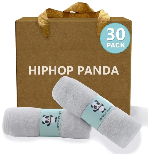 HIPHOP PANDA Toallitas para bebé, rayón hecho de bambú - 2 capas ultra suaves y absorbentes, toalla facial de baño para recién nacidos - toallitas