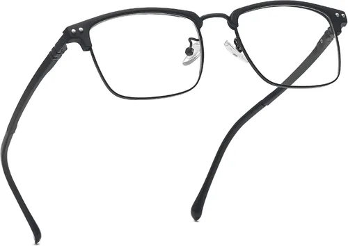 GUZTAG - Lentes de bloqueo de luz azul, anteojos cuadrados para computadora para mujeres/hombres, marco de anteojos antifatiga ocular, gafas de