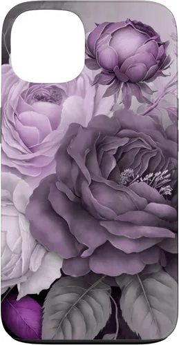 Miniatura 7 de Purple Watercolor Rose Flower Bouquet on Gray Case for iPhone 17