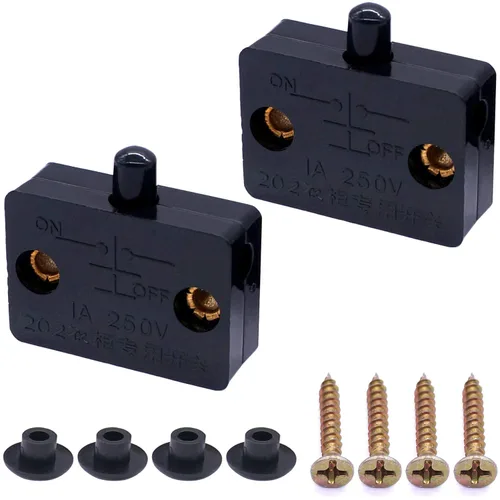 Taiss 2 unids negro gabinete lámpara interruptor armario táctil interruptores automáticos puerta interruptor cajones abrir encendido cierre puerta