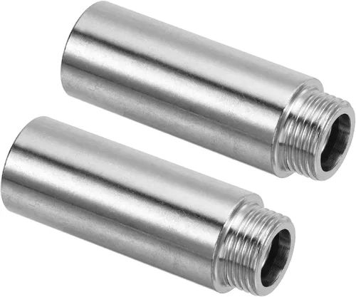Miniatura 9 de PATIKIL Brazo de extensión de cabezal de ducha, paquete de 2 unidades de acero inoxidable G1/2 macho a hembra, rosca de 0.787 in de longitud