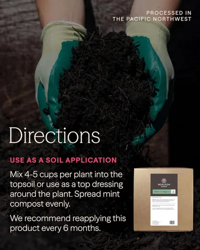 Miniatura 5 de Heirloom Roses Compost de menta, 100% natural, enmienda superior del suelo para plantar rosas, rico en micronutrientes y nitrógeno para verduras