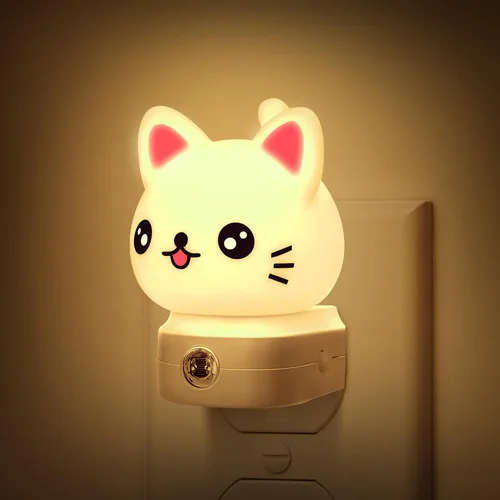 Miniatura 18 de Luces nocturnas de búho enchufables a la pared, bonita luz nocturna para niños, luz nocturna LED de 8 colores con sensor de atardecer a amanecer