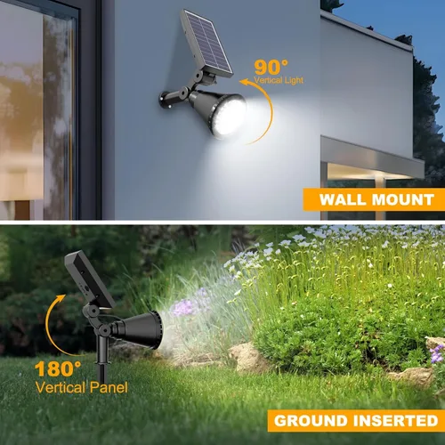 Miniatura 4 de Luces solares para exteriores impermeables, 36 LEDs 1000LM Focos solares ajustables para exteriores, iluminación de paisaje 2 en 1 alimentada por