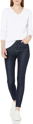 Miniatura 3 de Suéter Tienda Essentials para mujer, 100% algodón, de manga larga, con cuello en V