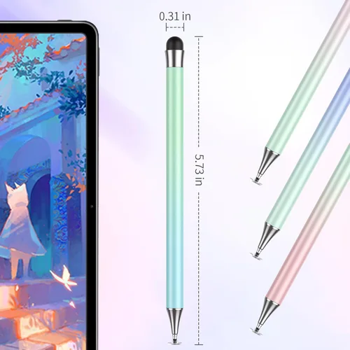 Miniatura 6 de Lápiz óptico para pantallas táctiles, sensibilidad 2 en 1 y lápiz capacitivo de precisión para iPad, lápiz óptico compatible con iPhone, Apple iPad