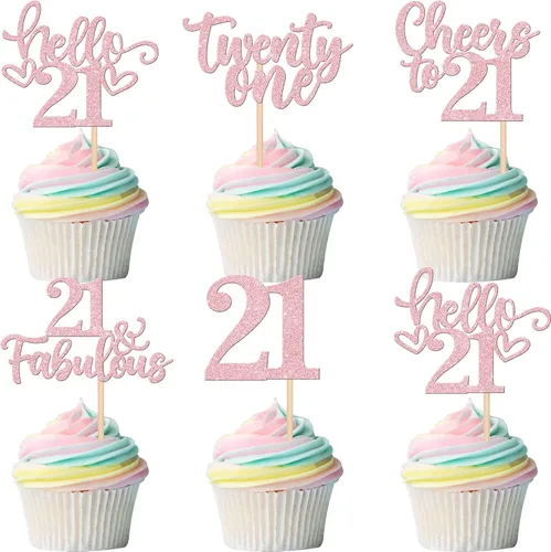 Miniatura 70 de 30 piezas de adornos para cupcakes de 12 cumpleaños feliz, brillantes doce, hola 12, felicitaciones a 12 años, adornos para cupcakes, 12