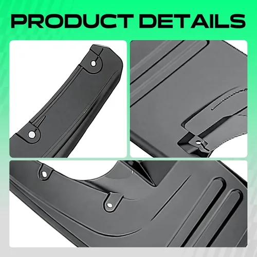 Miniatura 9 de YHTAUTO Juego de 4 protectores contra salpicaduras para Toyota Hilux (Vigo) 2008-2014, 4WD, delantero y trasero izquierdo derecho negro