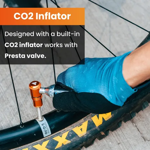 Miniatura 4 de Granite Suture Aero - Kit de tapones para neumáticos con inflador de CO2 integrado, kit de reparación de neumáticos sin cámara con 2 tapones