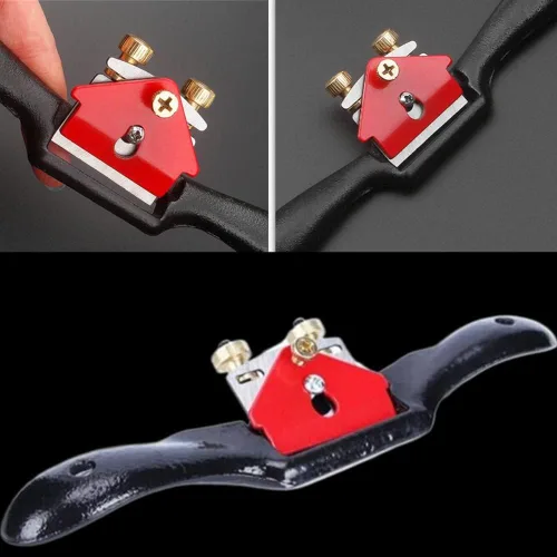 Miniatura 6 de ATPCOOK - Plano de radios ajustables de 10 pulgadas con base plana, hoja de metal para madera, herramienta de mano para carpintería