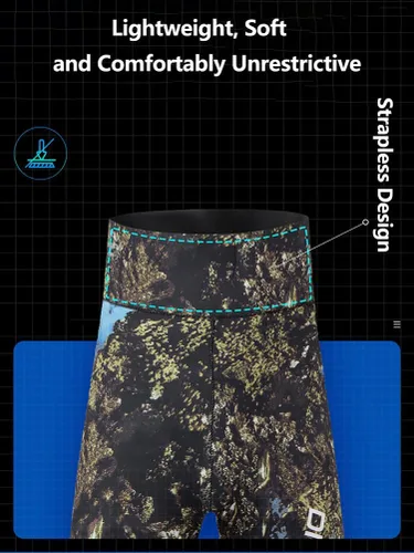 Miniatura 5 de Traje de neopreno de pesca submarina de 0.059 pulgadas con capucha, 2 piezas de camuflaje para caza de buceo, para buceo en agua fría