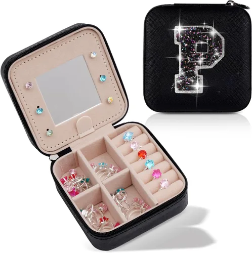 Miniatura 87 de Uygafly Joyero de viaje – Joyero personalizado para mujeres, pequeño organizador de joyas, bonitos organizadores de joyas y estética