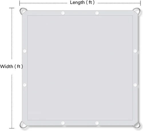 Miniatura 4 de VICLLAX Tela para Sombra Panel Cuadrado Rectangular Triangular Vela de Sombra Solar con 12 Colores Disponibles para Pérgola, Porche Delantero, Patio