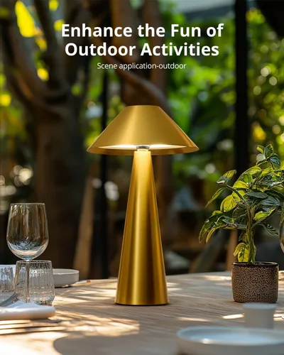 Miniatura 8 de Bojim Lámpara de mesa inalámbrica recargable, luces LED de mesa inalámbricas, funciona con pilas, táctil para 3 colores regulables, impermeable IP54