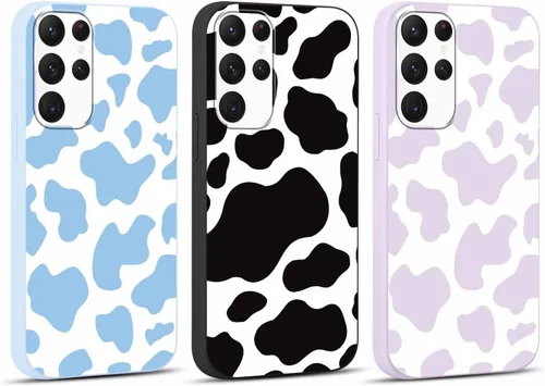 Miniatura 11 de 2 Pack Funda con lindo estampado de chita para Samsung Galaxy S22 Ultra 5G de 6.8", Fundas con patrón de leopardo de lujo, diseño de silicona suave