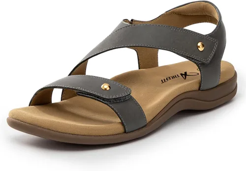 Miniatura 8 de Athlefit Sandalias ortopédicas cómodas para mujer con soporte de arco ajustable para caminar sandalias ortopédicas casuales