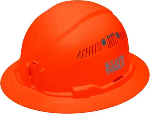 Miniatura 8 de Klein Tools Hard Hat, Vented, Full Brim Style, Padded, Self-Wicking Odor-Resistant Sweatband, Black