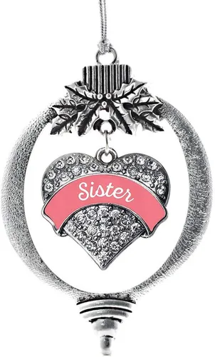 Miniatura 193 de Inspired Silver Adornos festivos de dije de corazón pave de plata con circonitas cúbicas