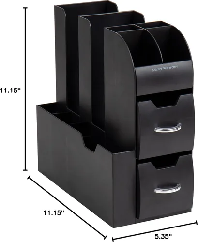 Miniatura 6 de Mind Reader Estación de tazas y condimentos, organizador de encimera, barra de café, cocina, agitadores, 5.35 pulgadas de ancho x 11.25 pulgadas