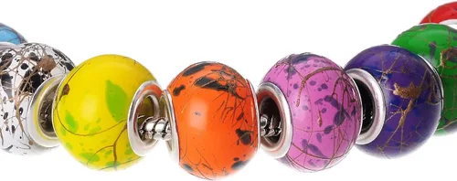 Miniatura 4 de RUBYCA 30 cuentas de cristal de Murano abstracto a granel para pulseras europeas para hacer joyas de bricolaje