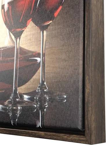 Miniatura 7 de Wieco Art Lienzo enmarcado para pared, diseño moderno de copas de vino tinto, 4 piezas, impresiones abstractas en lienzo, obras de arte