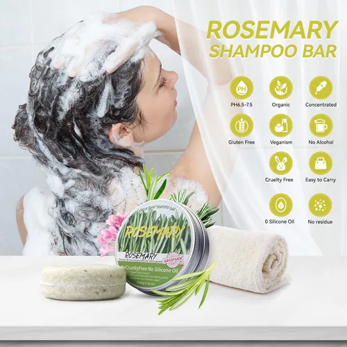Miniatura 2 de Barra de champú para el cabello, limpieza profunda para la pérdida de cabello del cuero cabelludo, champú orgánico control de aceite, 0 aceite