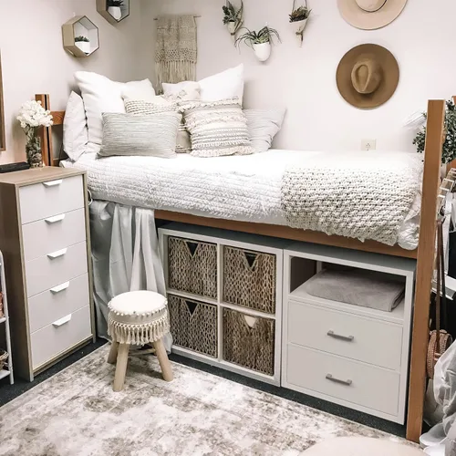 Miniatura 3 de BOLUO Cajones de armario blancos con estante abierto para organizadores de armario y almacenamiento de dormitorio, dormitorio, moderno, grande