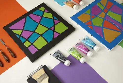 Miniatura 4 de P e b e o Studio Acrílicos de alta viscosidad, acrílico fino, paquete de 2 pinturas acrílicas iridiscentes azul verde de 3.4 fl oz, arte
