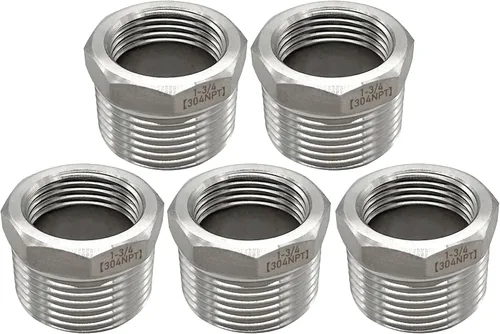 Miniatura 15 de Beduan - Buje reductor hexagonal de acero inoxidable, accesorio adaptador para tubería de fundición de 1-1/4" macho NPT a 1" hembra NPT