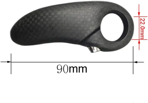 Miniatura 2 de 1 par de extensión de manillar de bicicleta de montaña extremos de manillar de fibra de carbono 3 K MTB bicicleta Vice manillar Mate