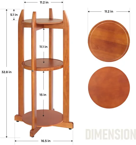 Miniatura 2 de Soporte dispensador de agua de madera maciza natural (32.8 pulgadas de alto-11.2 pulgadas de ancho) Soporte de suelo de cerámica para dispensador