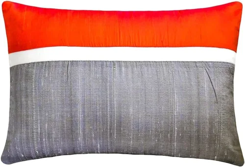 Miniatura 7 de Fabric Mart Direct Funda de cojín para sofá, fundas de cojín decorativas de color verde y gris, de 12 x 12 pulgadas, almohadas de retazos de bloques