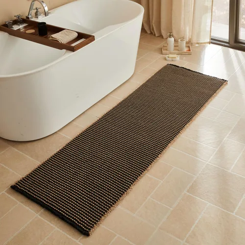 Miniatura 76 de Triohero Tapete de baño con diseño de gofre, tapete de baño pequeño y bohemio, antideslizante, lavable, ultra suave, súper absorbente, de secado