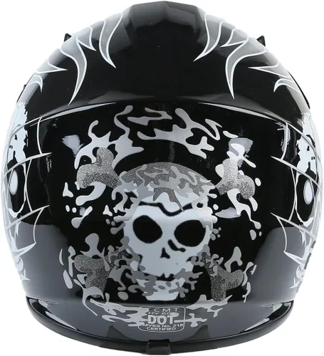 Miniatura 3 de DOT para jóvenes y niños, Casco de motocross, todoterreno, para bicicleta de calle, con gafas y guantes, ATV, Mx, Casco Calavera