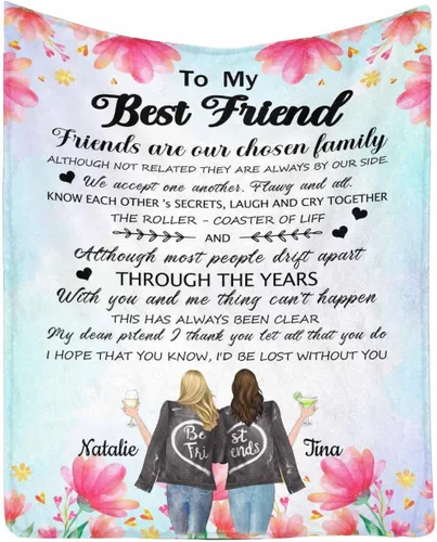 Miniatura 24 de Regalos de cumpleaños para mujeres, manta de amistad personalizada con tus fotos, manta personalizada con mis propias imágenes para hermanas