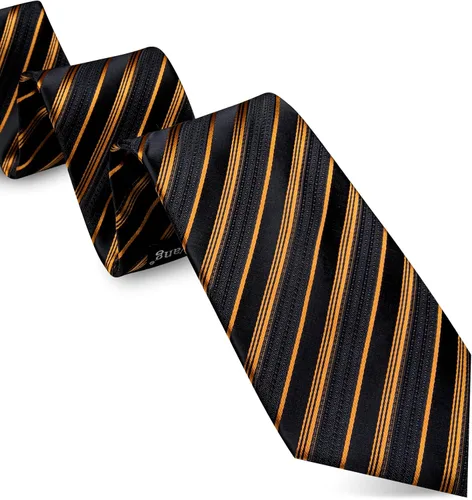 Miniatura 338 de Barry.Wang Juego de corbatas para hombre, corbata de seda a rayas, tejido a cuadros, gemelos formales, negocios, boda
